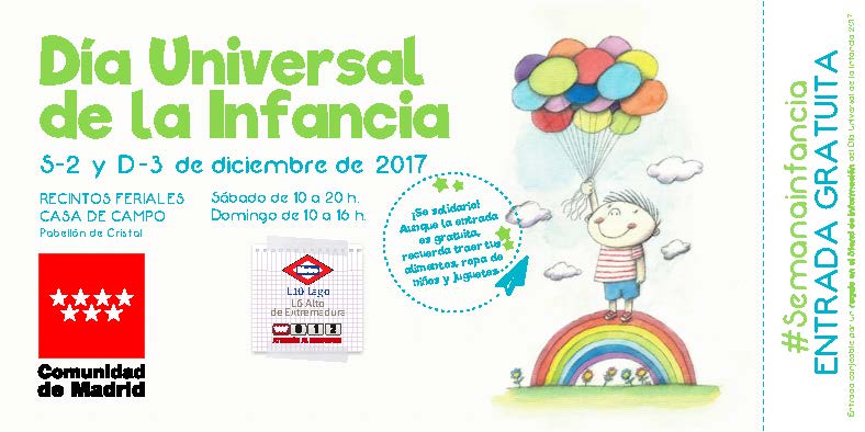 Descarga tu entrada gratuita con GetafeJoven y celebra el #DíadelaInfancia como se merece.