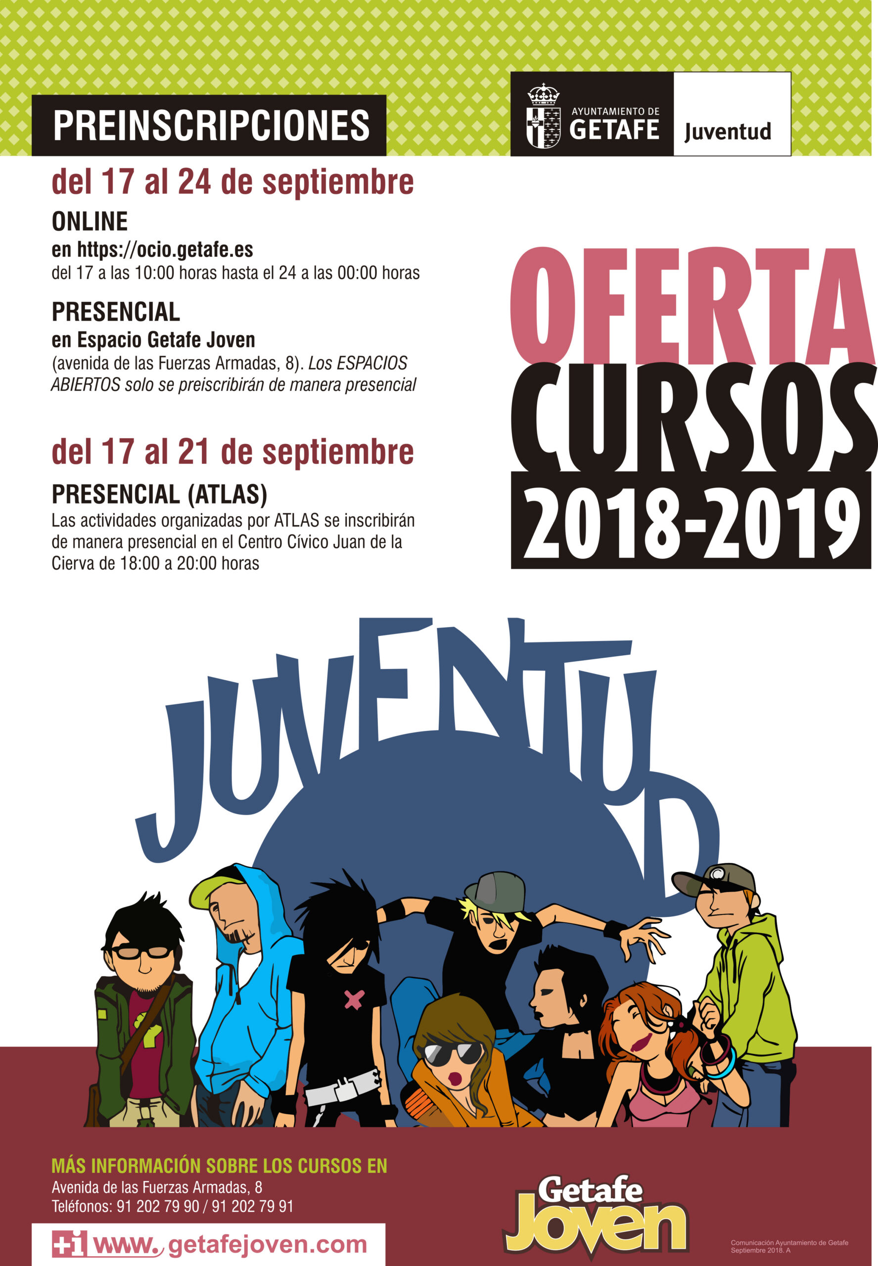 Ya están aquí los Cursos y Talleres de la Delegación de Juventud de Getafe