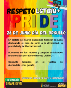 Getafe se mueve finaliza el curso, fomentando el respeto LGTBIQ+