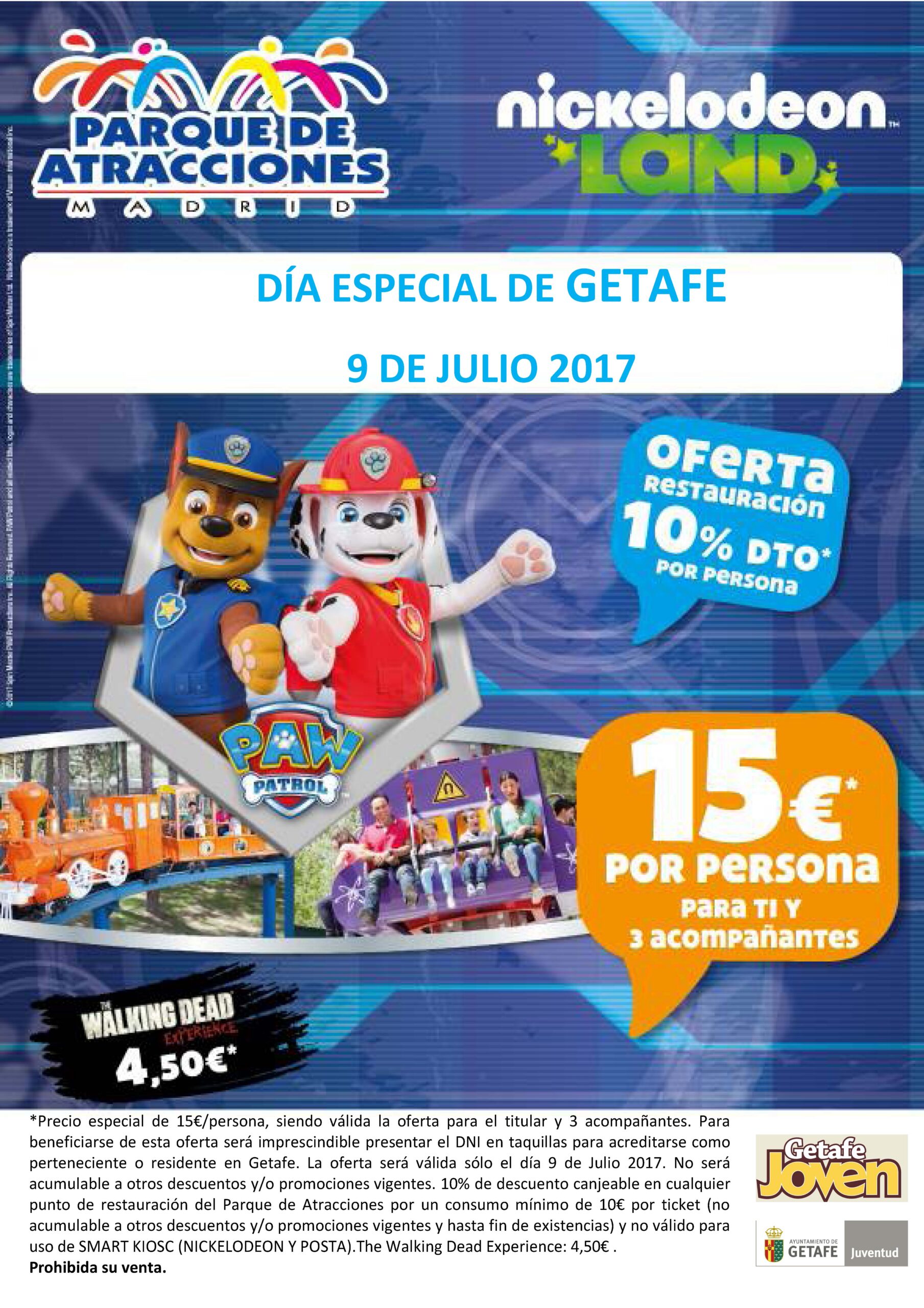 Este domingo los vecinos de Getafe podrán beneficiarse de descuentos especiales en el Parque de Atracciones