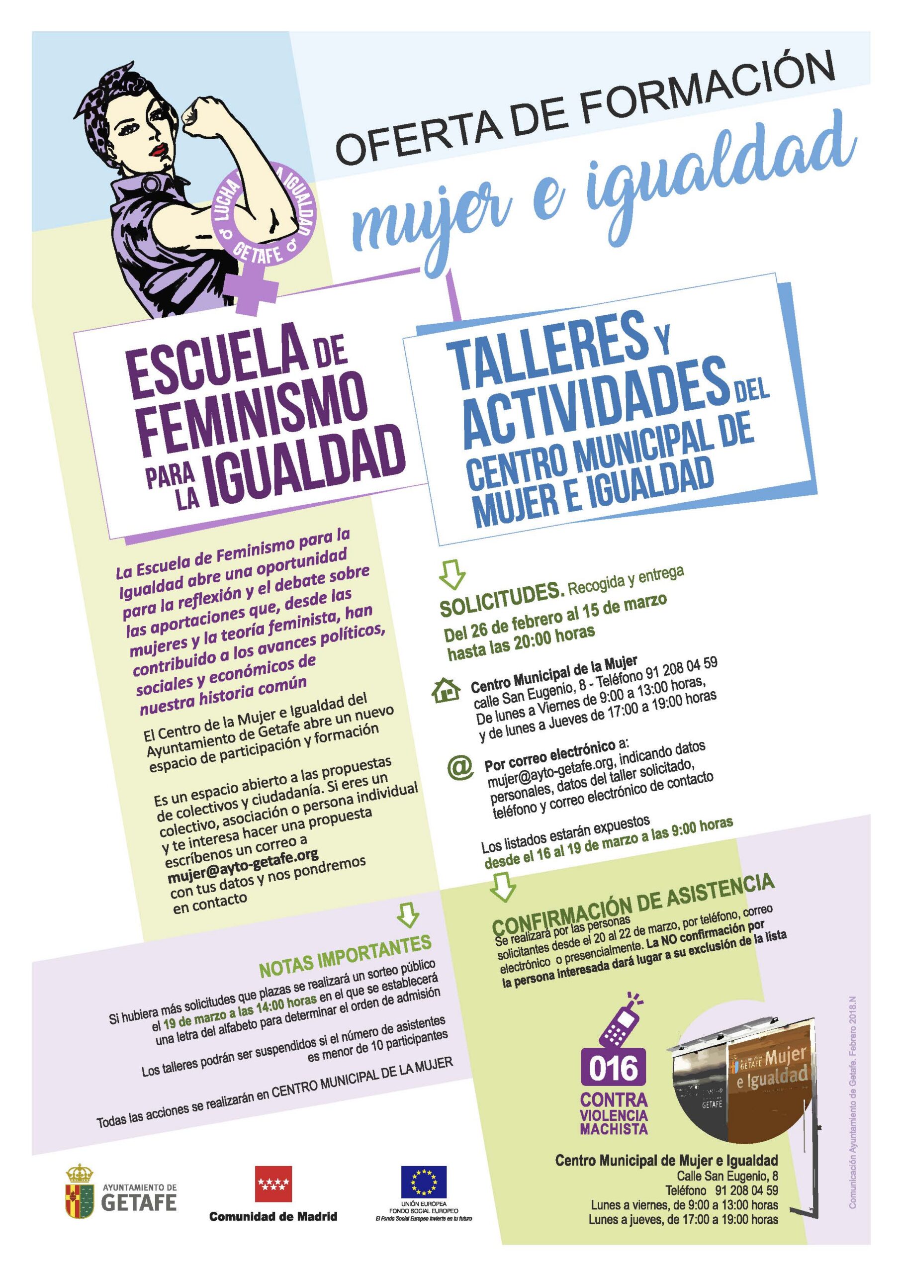 ¿Quieres saber qué es y qué ofrece la Escuela de Feminismo e Igualdad en Getafe?