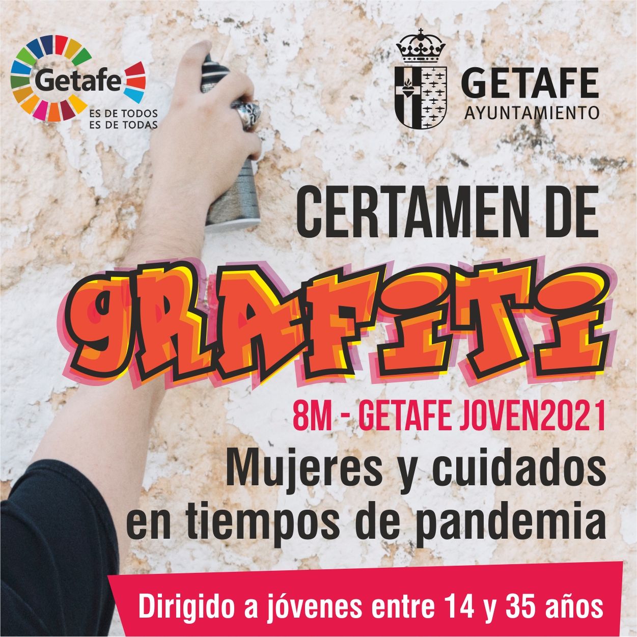 Ya tenemos los ganadores del Certamen de graffiti #8M Getafe 2021