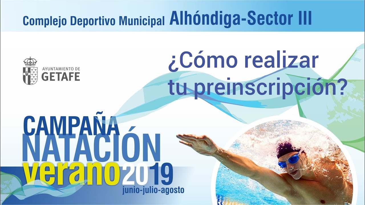 Atentos a los plazos de preinscripción de La Campaña de Natación Verano 2019 en Getafe