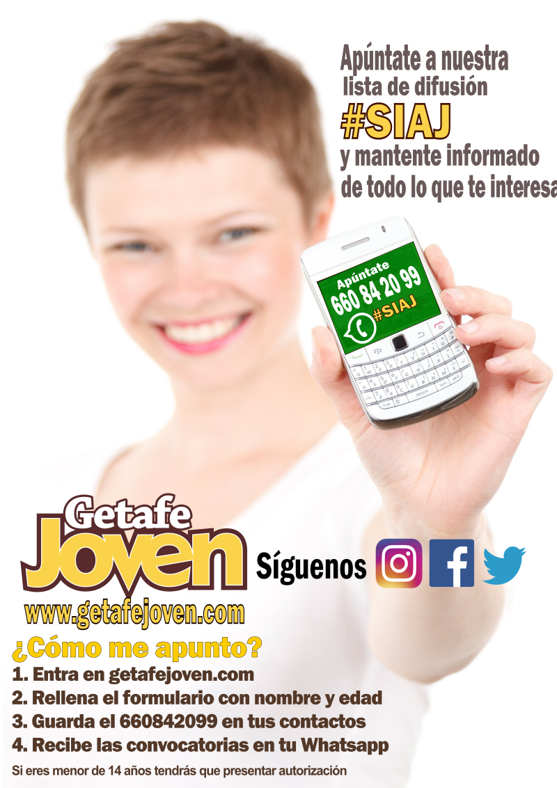Los jóvenes de Getafe podrán utilizar Whatsapp para mantenerse informados