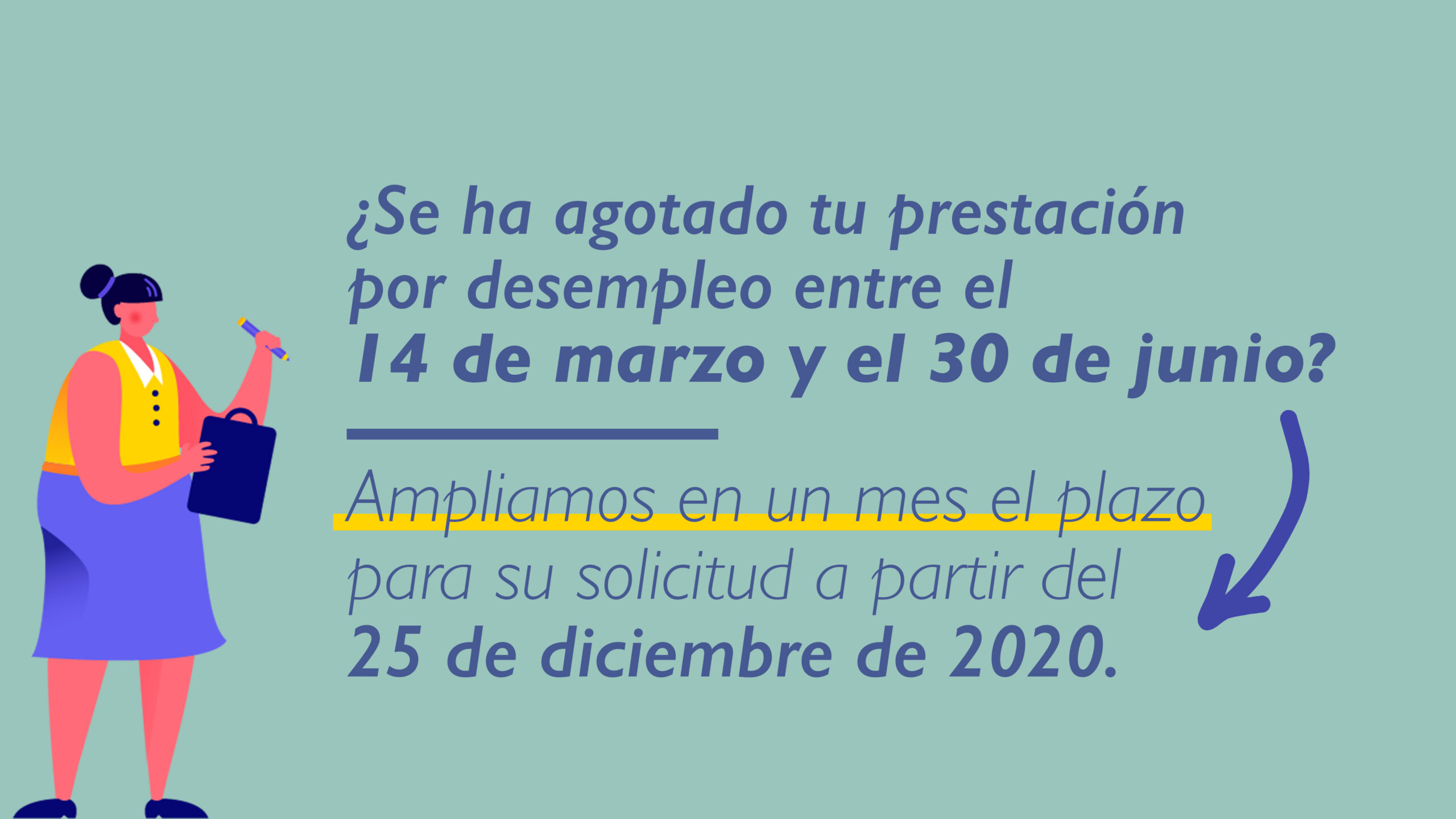 Ampliación del plazo para la solicitud del subsidio especial por desempleo para quienes agotaron su prestación entre el 14 de marzo y el 30 de junio
