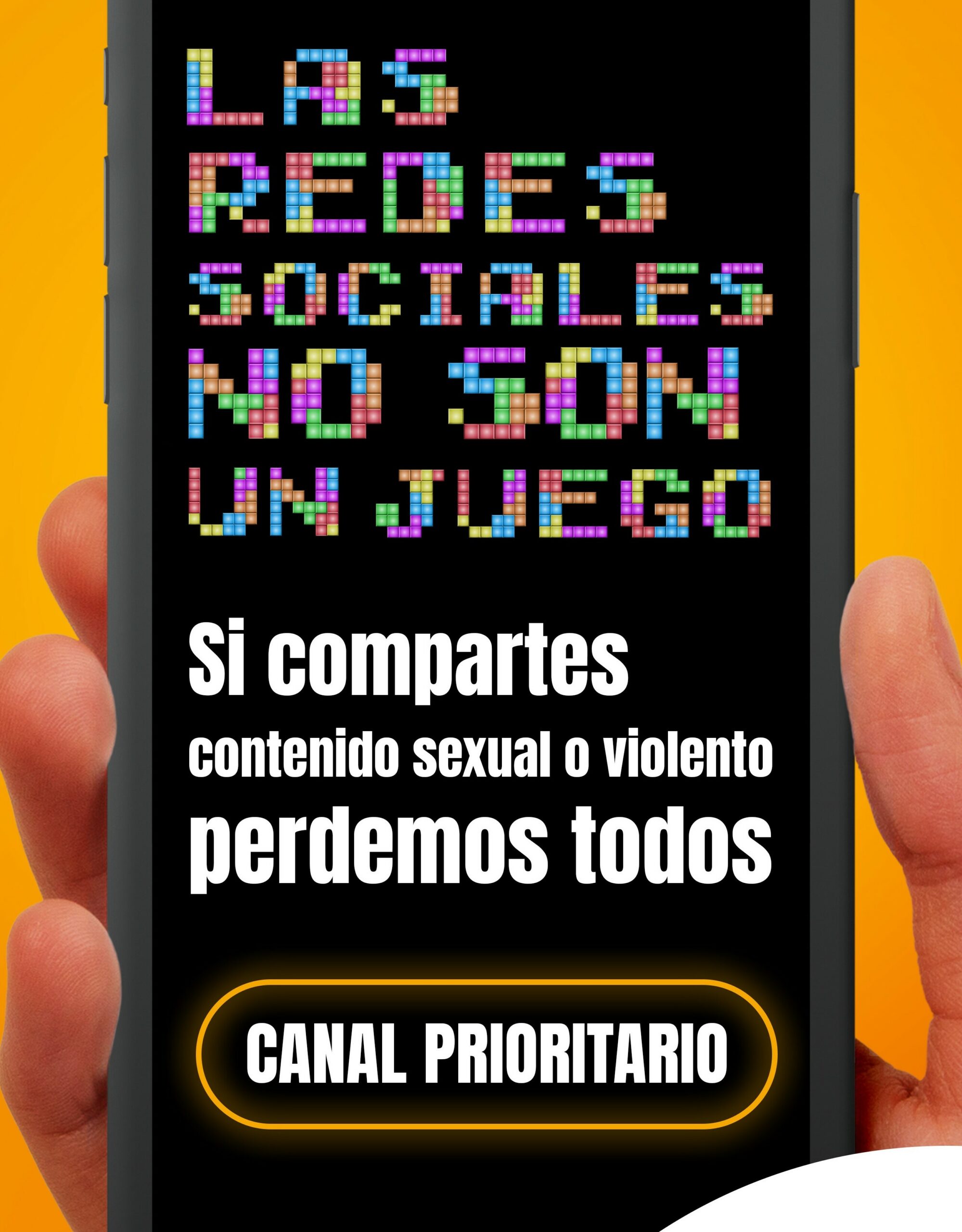 Las redes sociales no son un juego – Si compartes contenido sexual o violento perdemos todos