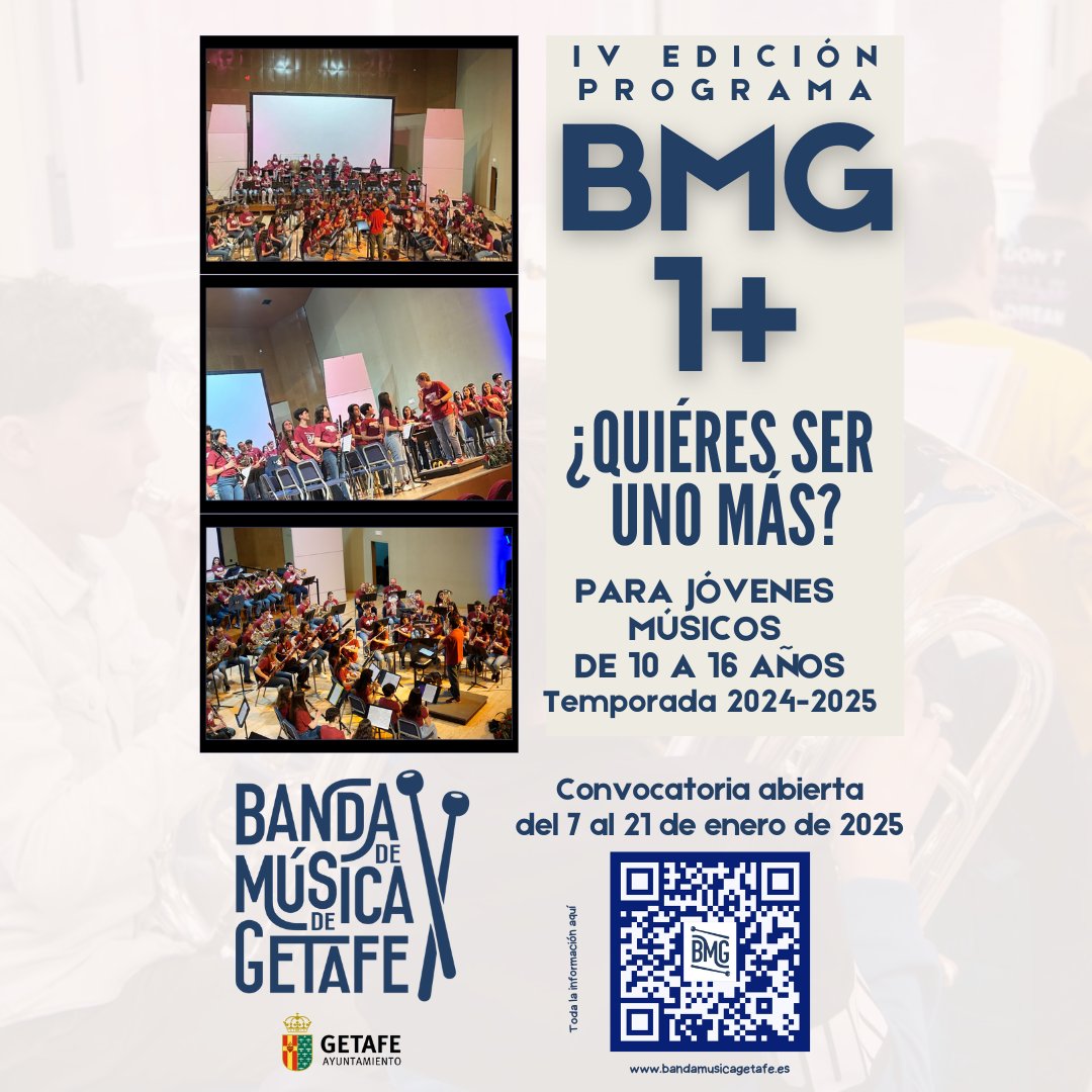 ¿Quieres ser Uno+? Ahora puedes participar en este proyecto de la Banda de Música de Getafe