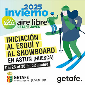 Iniciación en al esquí y al snowboard con el campamento de invierno de Getafe Joven