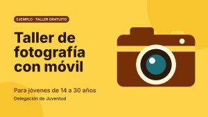 Taller de fotografía con móvil para jóvenes (noticia de ejemplo)