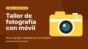 Nuevas fechas: taller de fotografía con móvil para jóvenes (noticia de ejemplo)